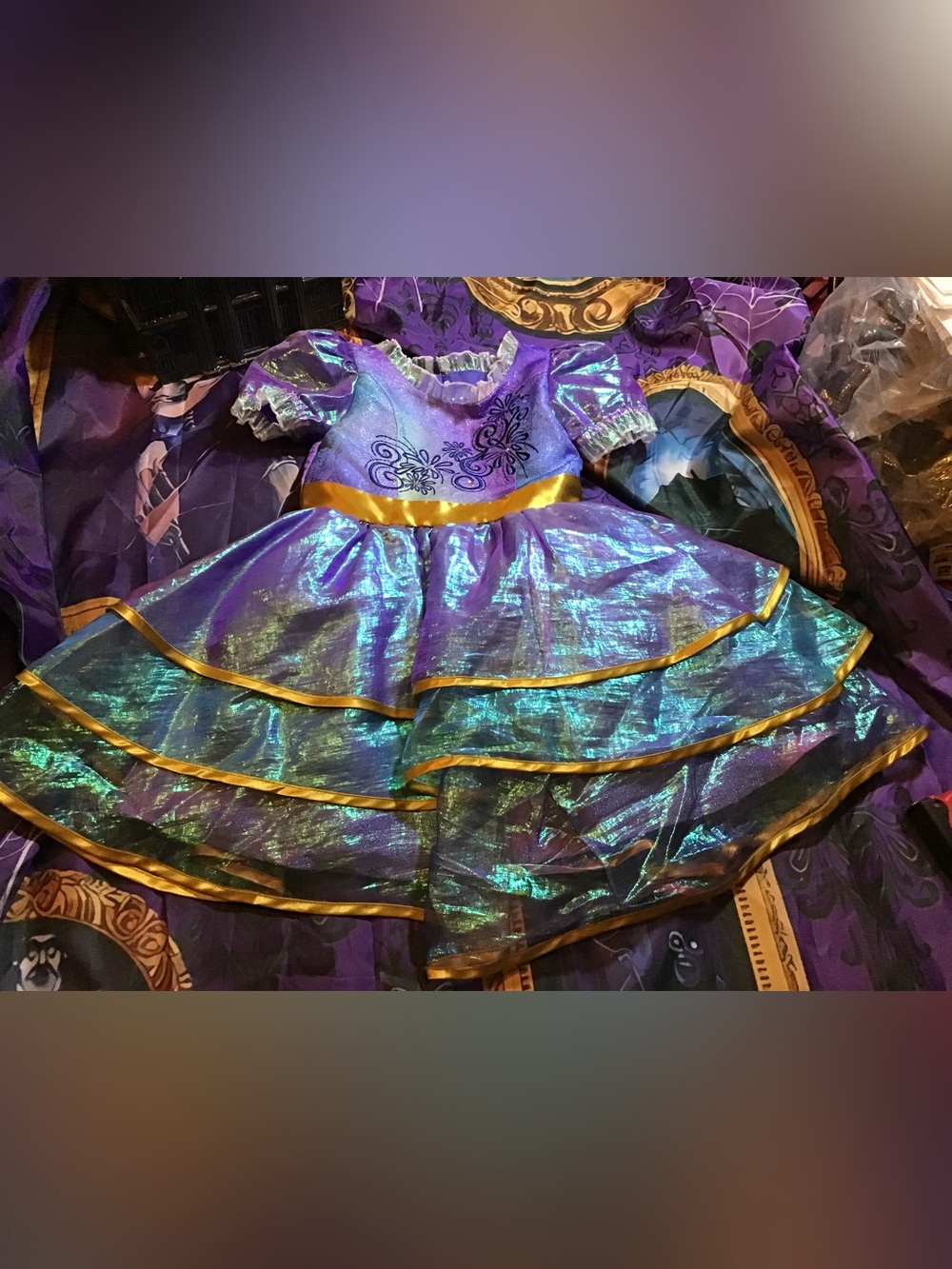 Walt disney world 50th anniversary Minnie Mouse iridescent girl dress size 4